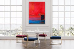 "In Between This World" - Kate Trafeli, 21st Century, Abstract Painting, Red