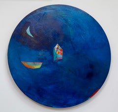 "In The Night (Dream Circle)" Kate Trafeli, 21st Century, Abstract Painting