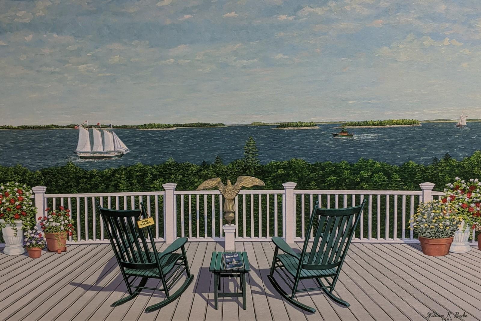 William R. Beebe Landscape Painting - Deck of Foxhill