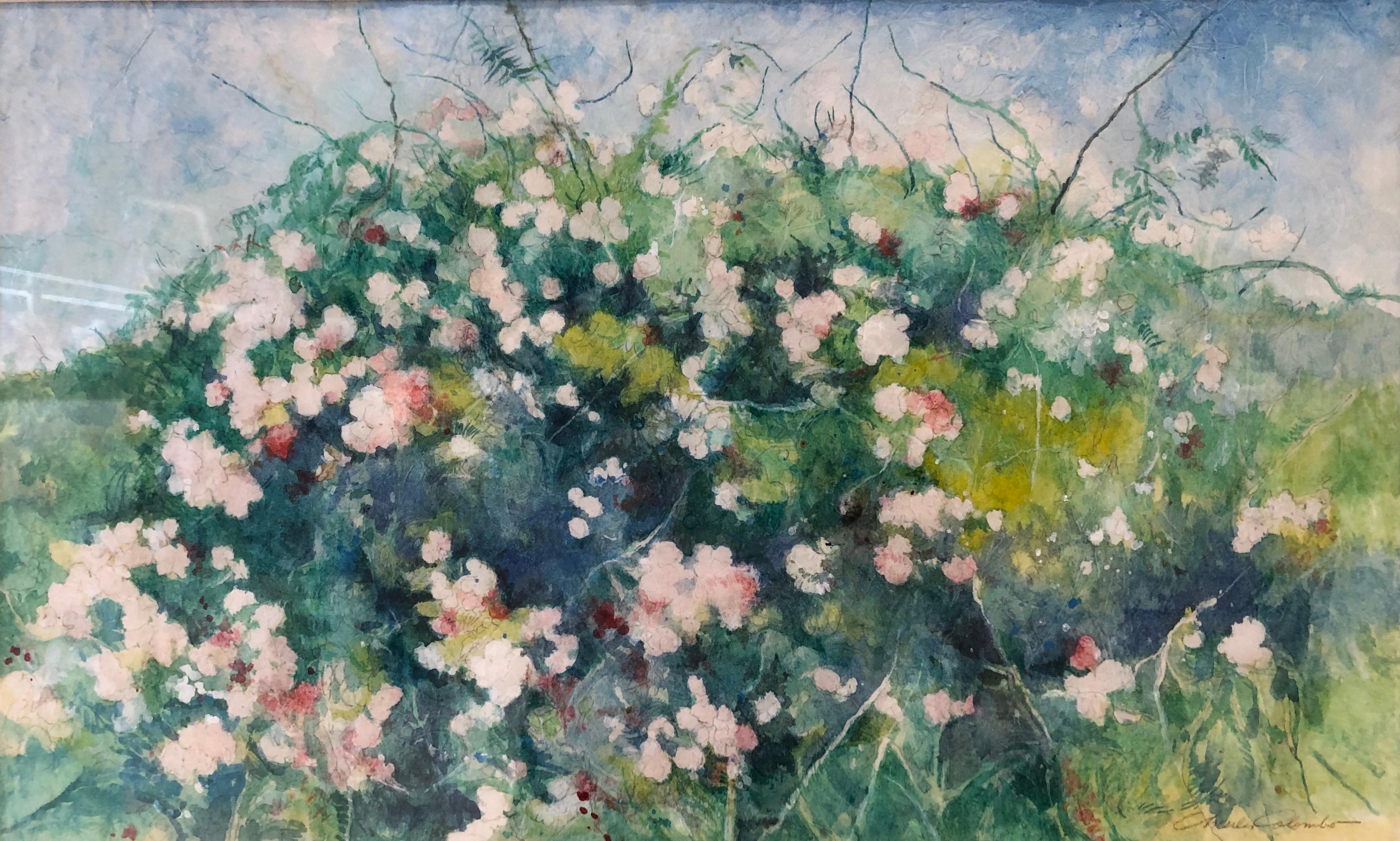 Charles Colombo Landscape Painting - Wild Roses Cape Cod