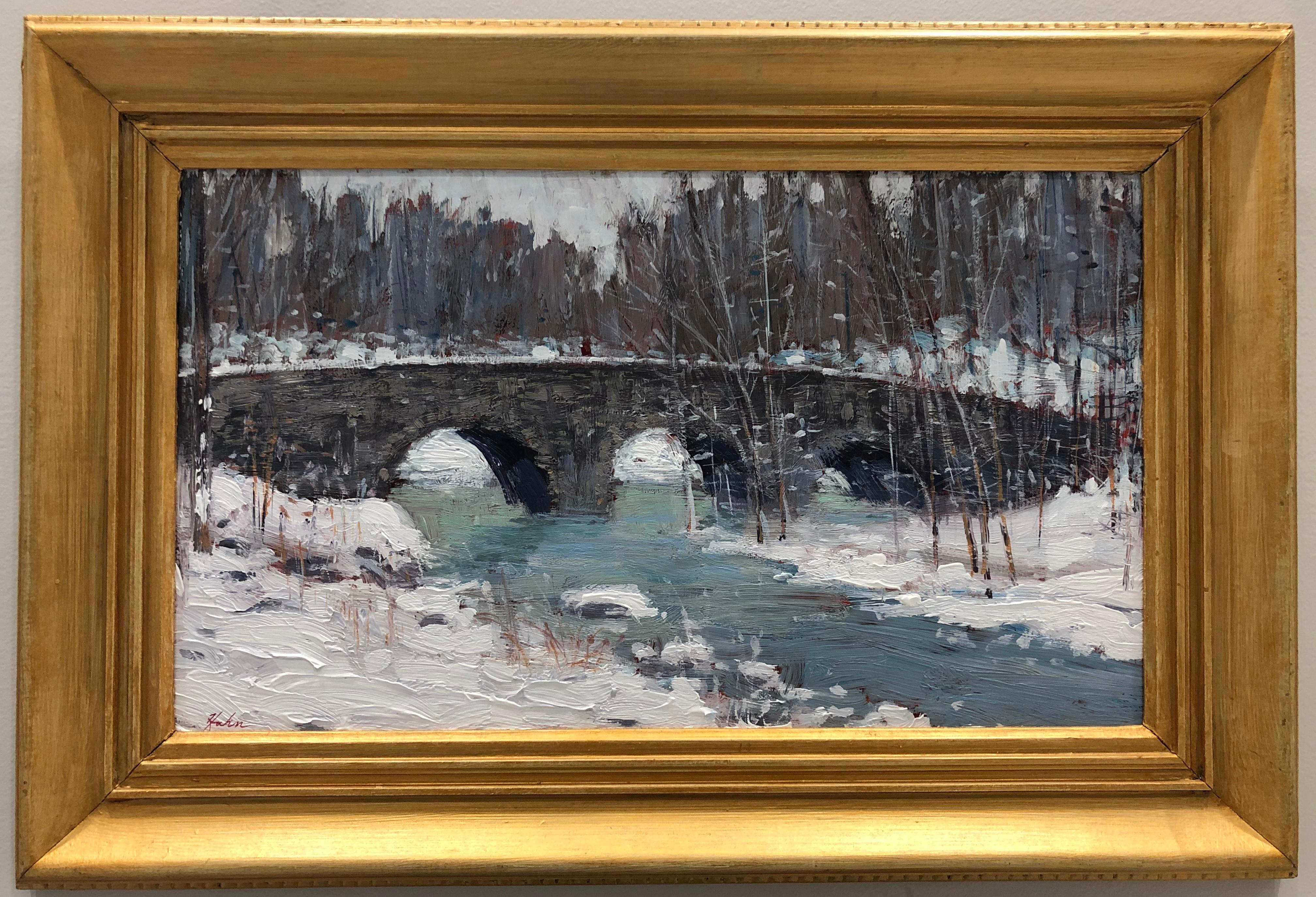 Bucks County Bridge – Painting von David Hahn