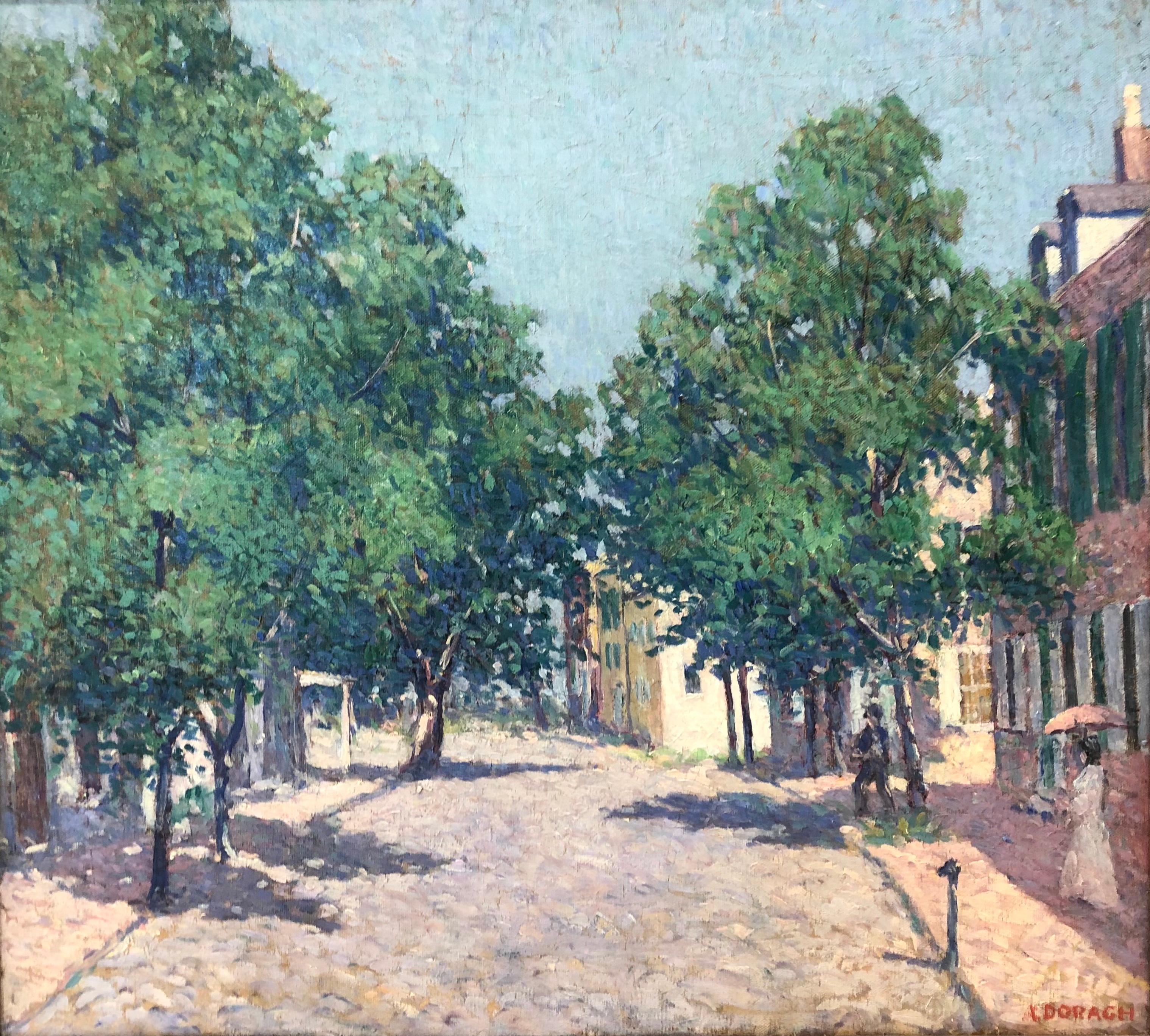 Landscape Painting Andrew Doragh - Scène de la rue du New Castle