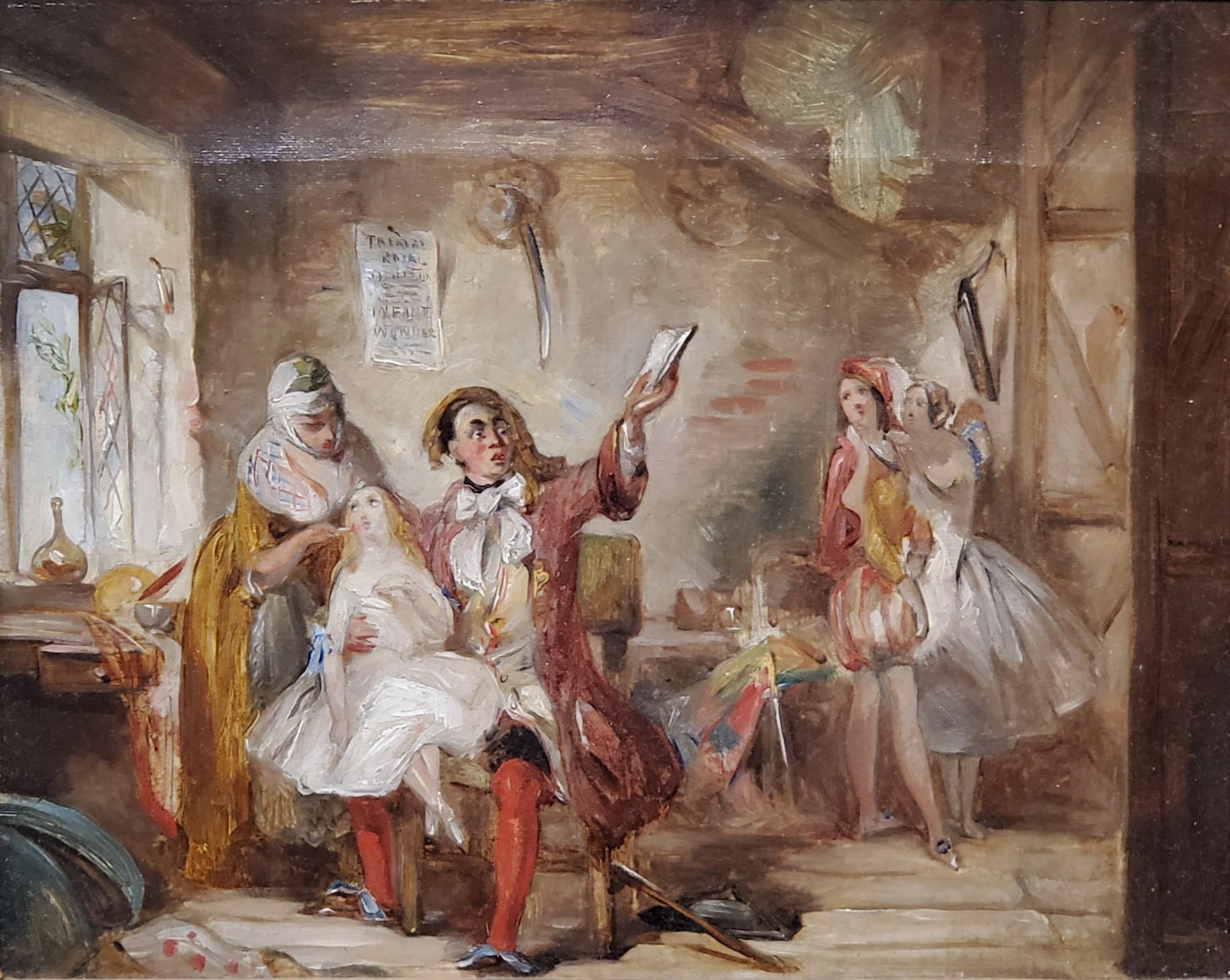 Backstage at the Theatre Royal an Oil Painting by Abraham Solomon 1