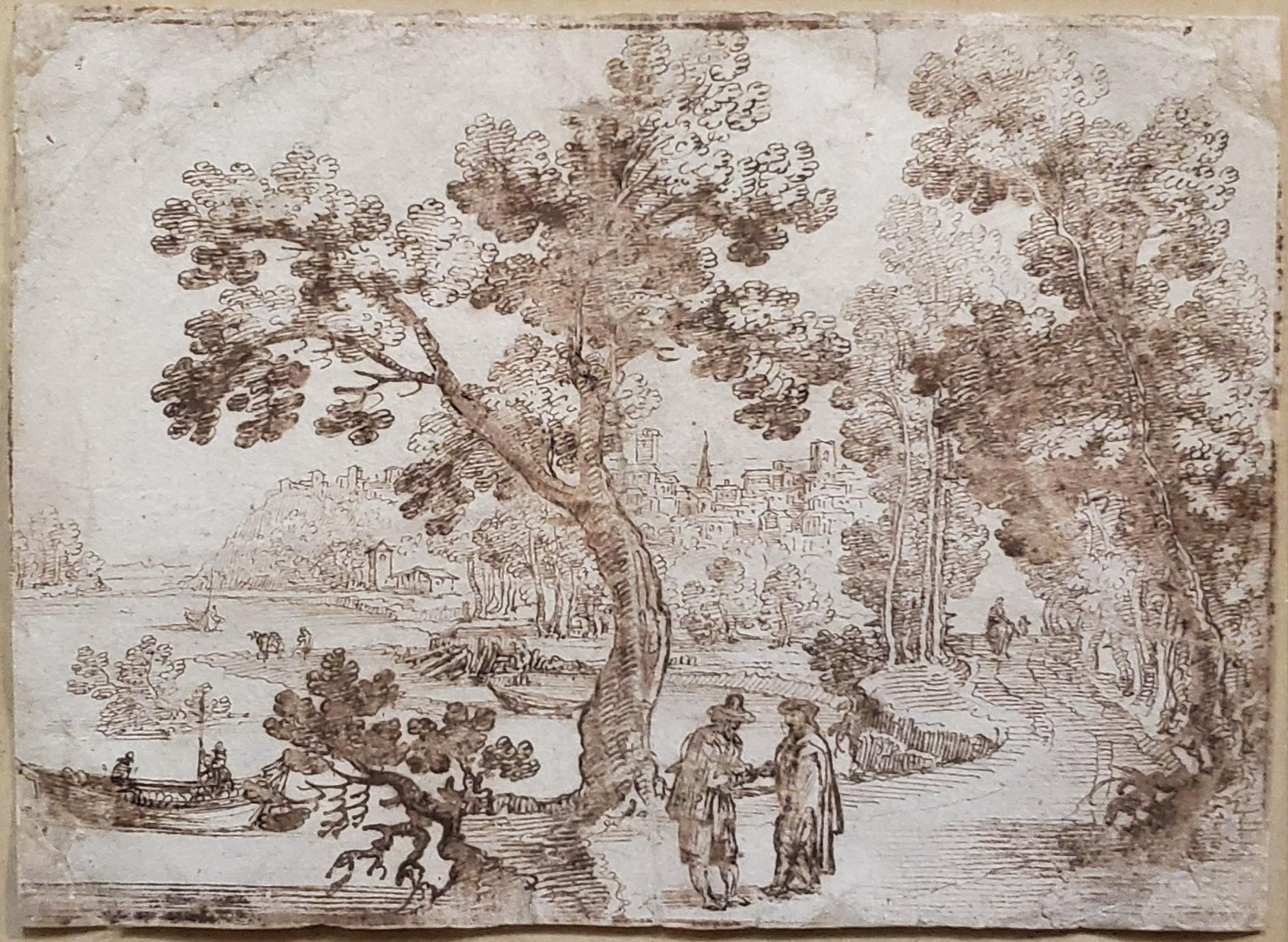Remigio Cantagallina:: dessin italien 1582-1630 

Taille du filet : 13::3 cm x 20::3 cm. Ce dessin est encadré d
un passe-partout. 

Provenance : Janos Scholz:: NYC:: The Drawing Shop:: NYC. 1961 n° 31 dans le catalogue. 

Lavable à l
arrière sépia