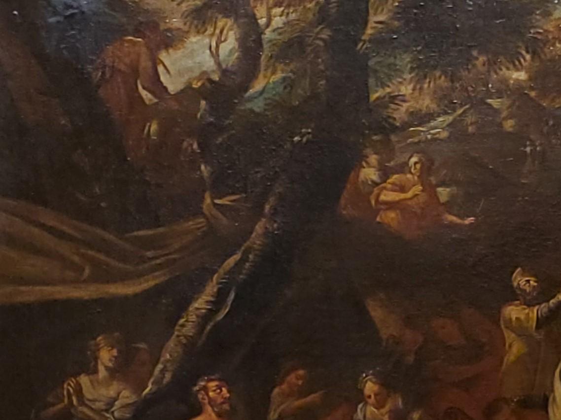 Old Masters Painting of Moses Striking the Rock,  Follower of P. F. Mola 1