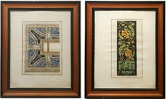 Antique Framed Pair of Architectural Engravings made After Giocondo Albertolli