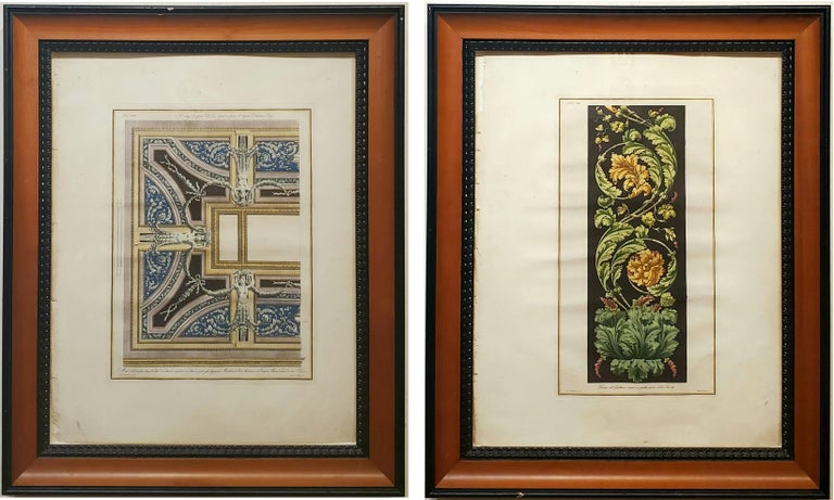 Giocondo Albertolli (after) Print - Framed Pair of Architectural Engravings made After Giocondo Albertolli