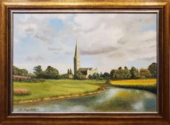 River Leading to the Salisbury Cathedral by L. J. Huggett