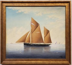 "Rose" a Yacht by Sunny Ramsden of New England, Oil on canvas