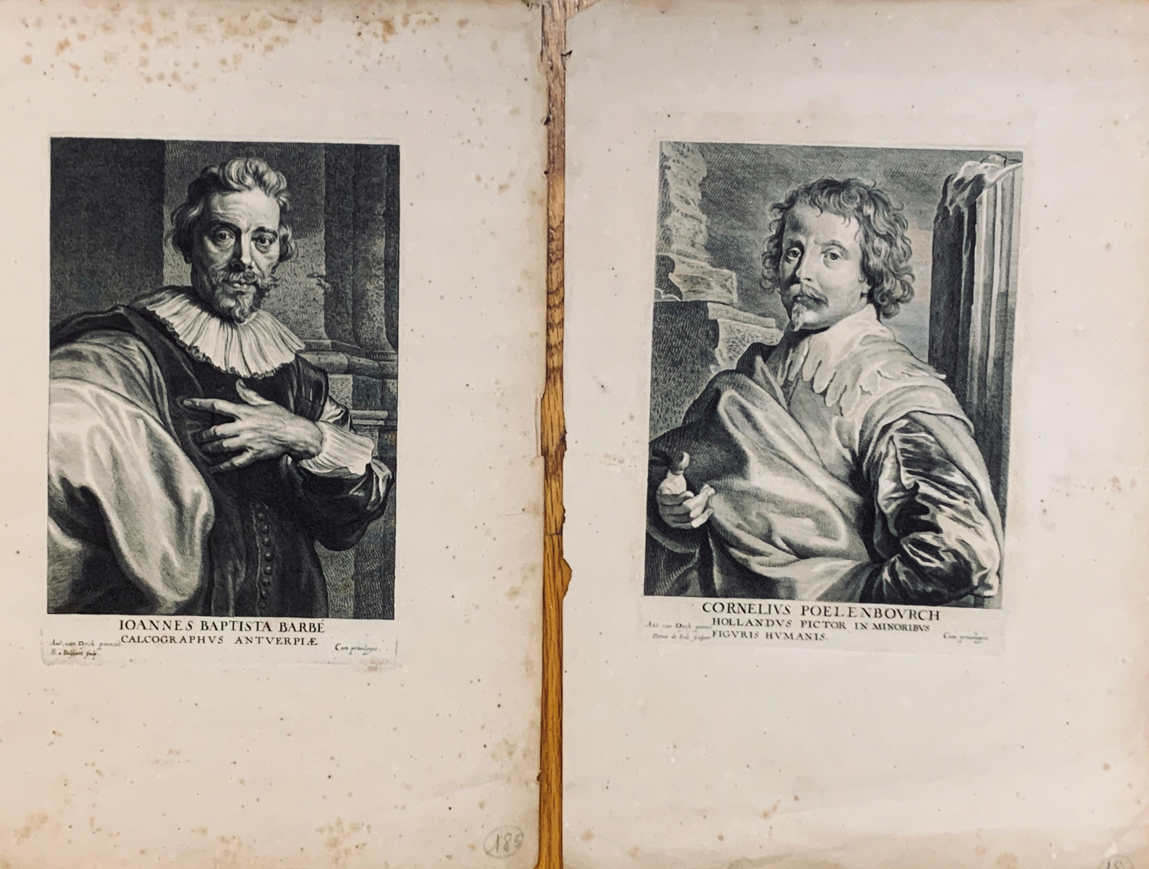 After Anthony Van Dyke, pair of Engavings of Barbe and Poellenburgh, 17th C - Print by  Pieter de Jode 
