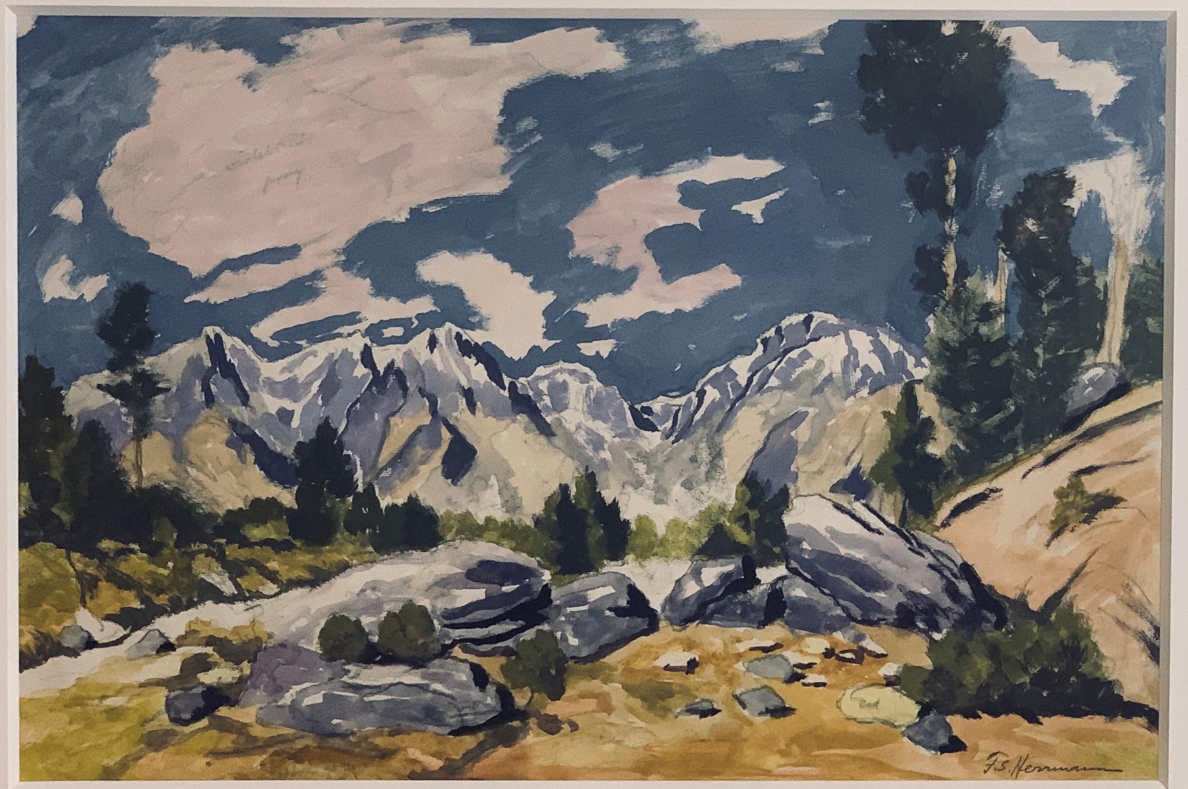 Gouache on Paper signed lower. Net image size is 12" x 17" and matted it measures 18.5" x 24"
Biography: An American who was best known in Germany where he spent most of his career, Frank Herrmann created work that embraced Beaux-Arts Academic