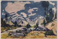 Frank S. Herrmann - Frank S. Herrmann Mountainous Landscape with Active Sky Frank S. Herrmann Mountainous Landscape with Active Sky