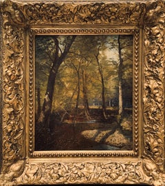 Frank Penfold, Forest Interior Painted in France, fully signed and dated 1889