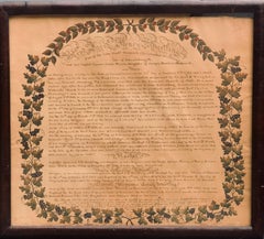 Registro di famiglia Arte popolare americana, datato 1826 Contea di Montgomery, PA