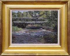 Antique John Winthrop Andrews, American 1879-1964 Impressionist River View
