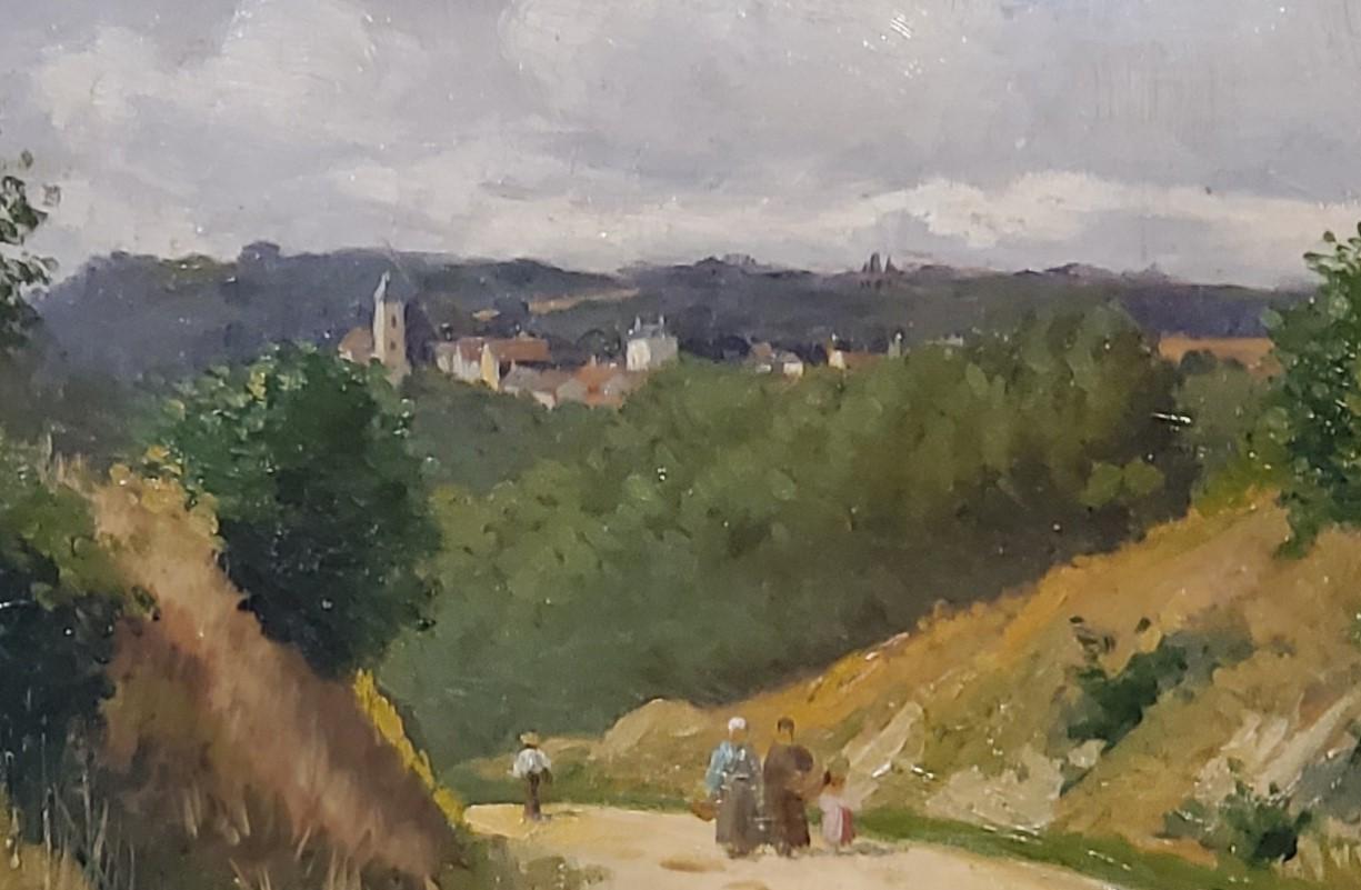 French Countryside Landscape Oil Painting Signed by Emile Cambiaggio 1