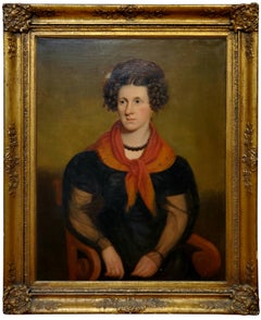 American School Portrait of Rebecca Sterns by Robert Street circa 1840.