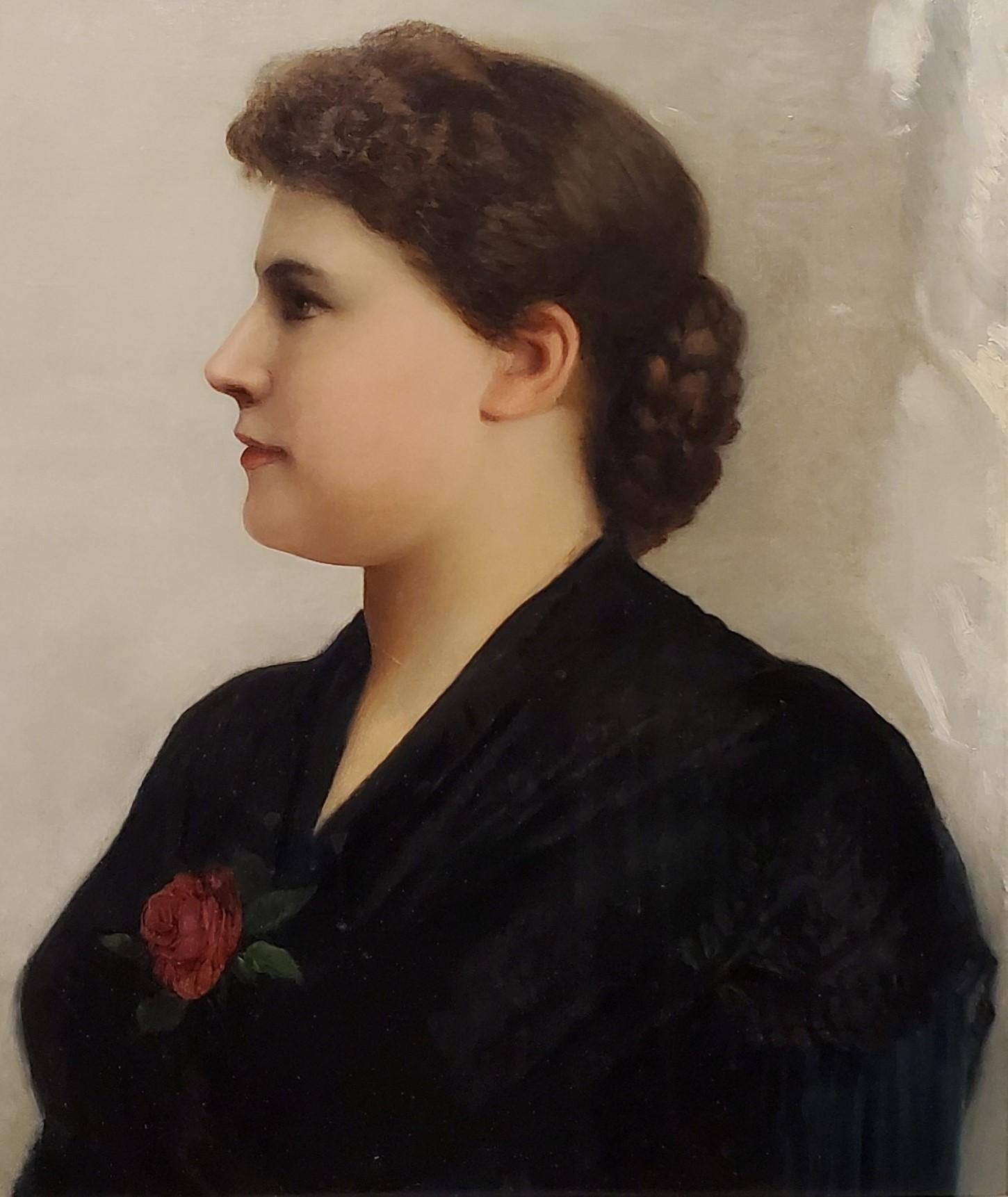 Portrait of a Woman an Oil Painting signed by Guiseppe Costa.

Oil on canvas, approximately 20