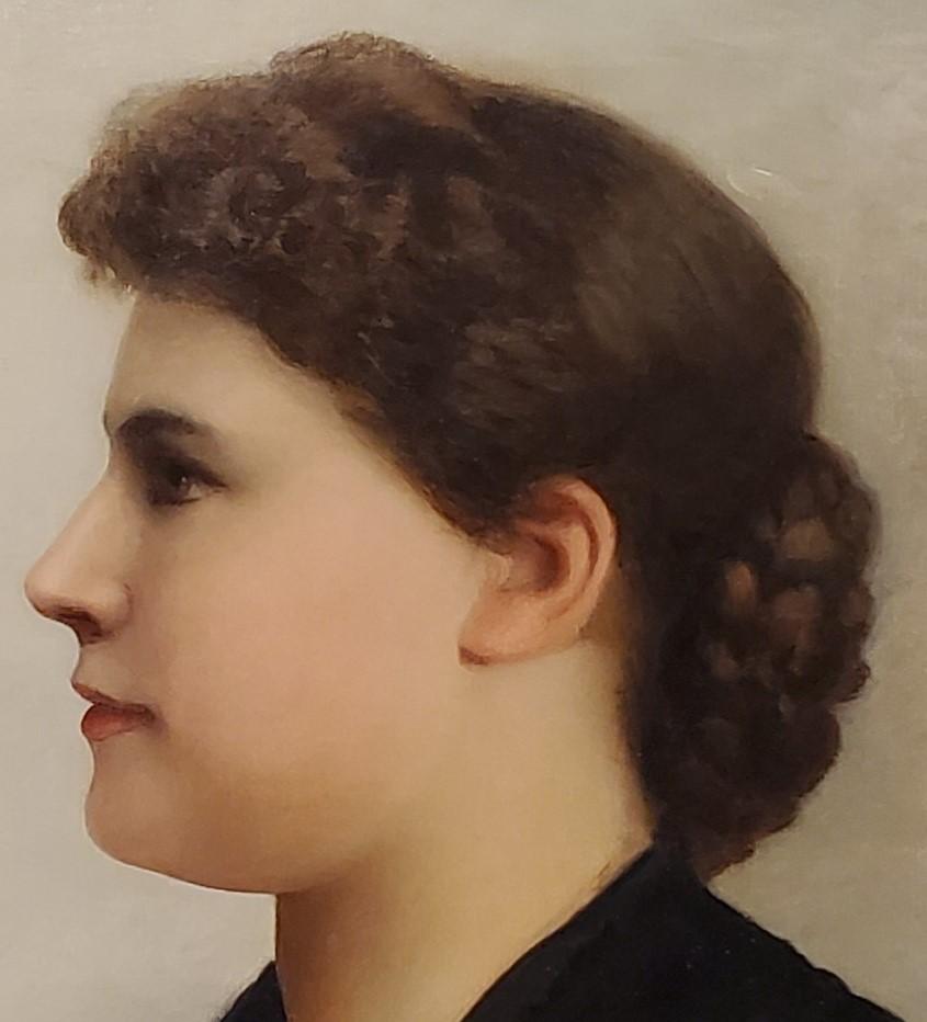 Portrait of a Woman an Oil Painting signed by Guiseppe Costa 2