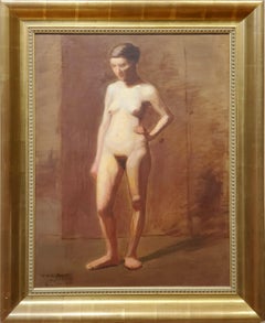 Academic Nude von William H. C. Sheppard, signiert und datiert 1890-91