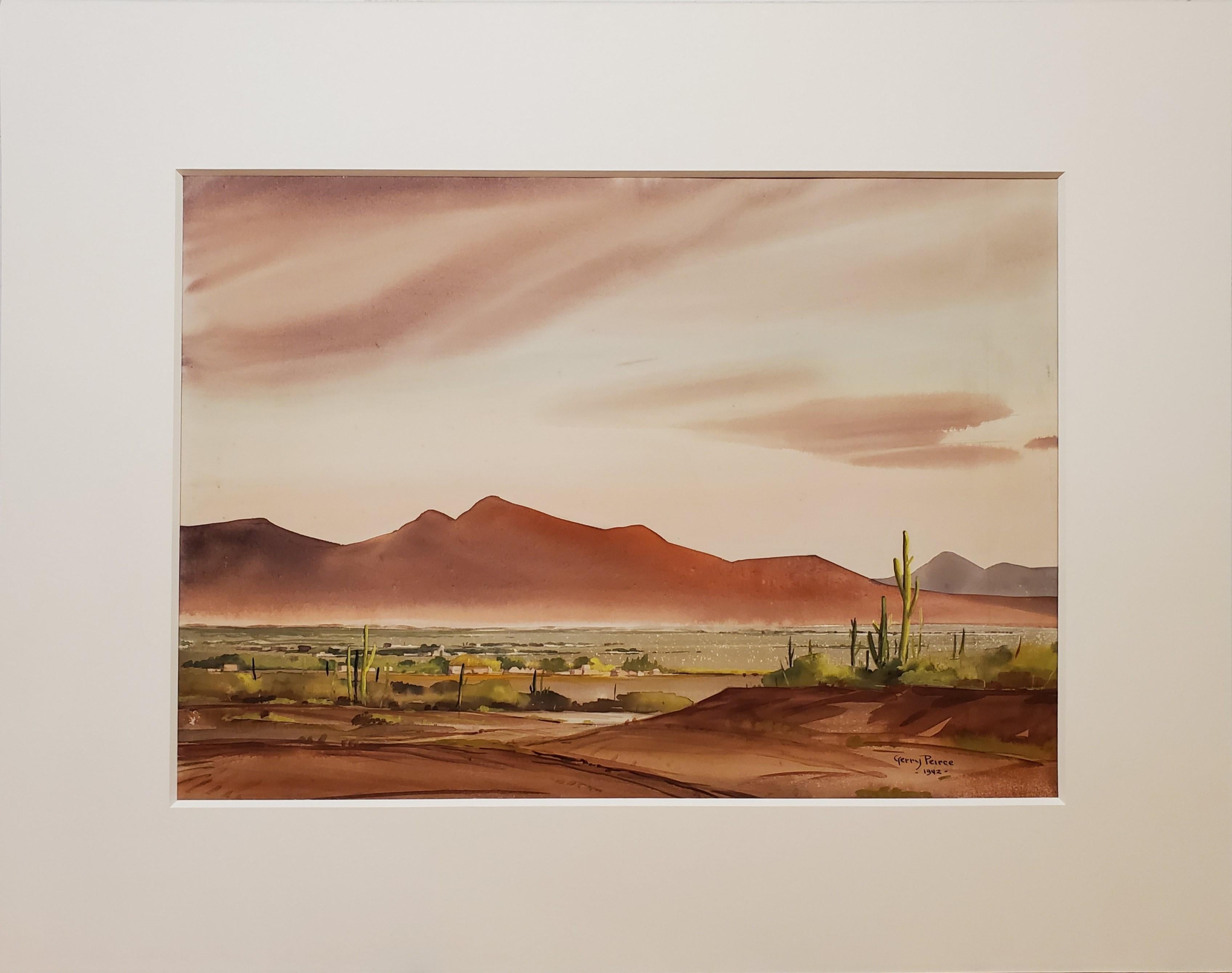 Arizona Desert Watercolor - Art by Gerry Peirce