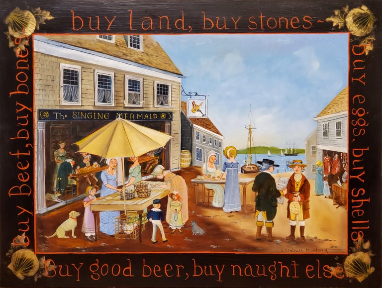 Elizabeth Mumford - The Singing Mermaid a Seaside Folk Art Painting by Elizabeth Mumford at 1stDibs Elizabeth Mumford - The... 