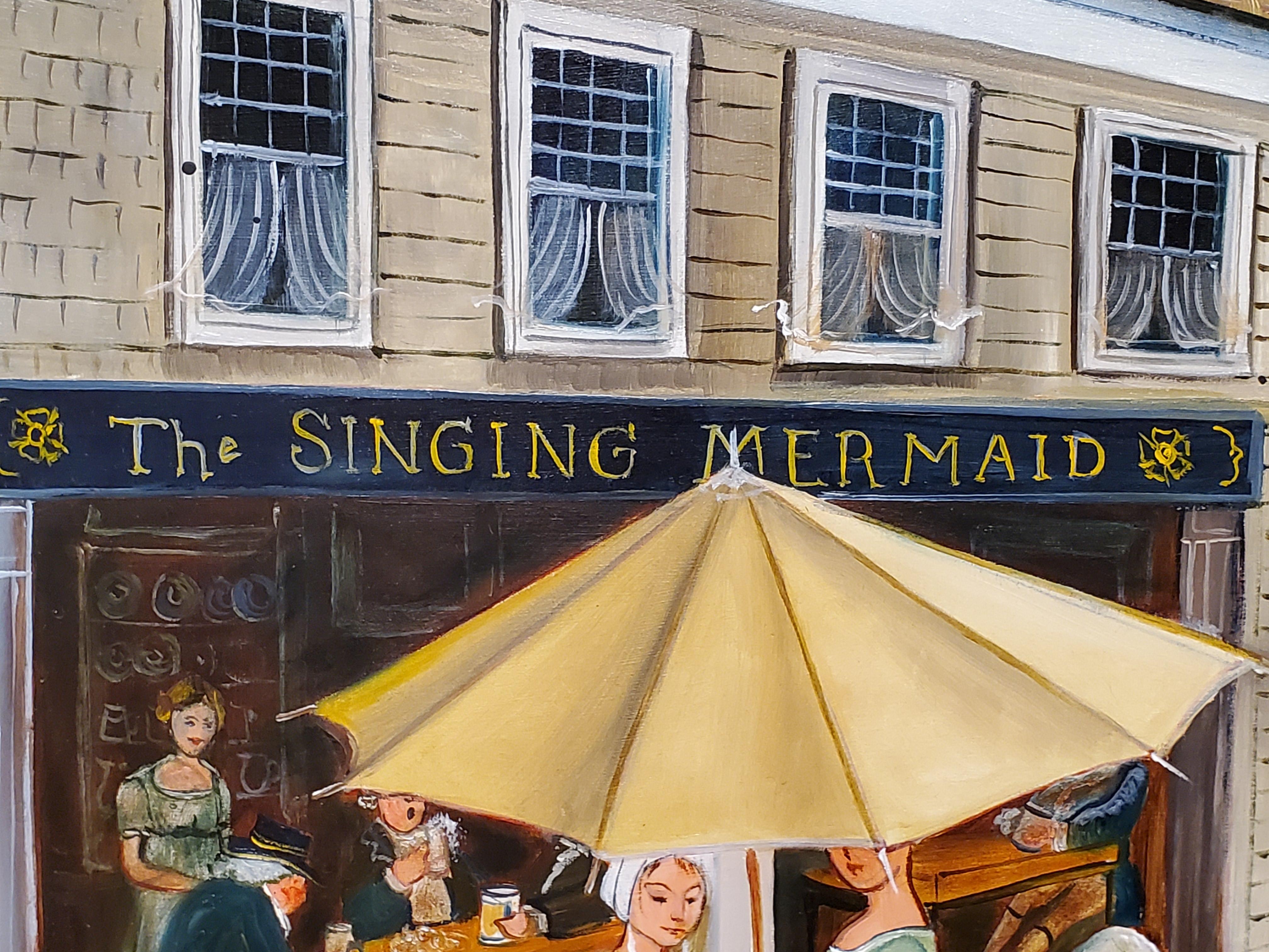The Singing Mermaid a Seaside Folk Art Painting by Elizabeth Mumford 4