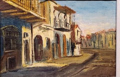 A Market in Tzfat, Impressionist view in Israel 1960's Tzvi Raphaeli