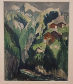 simon herrmann Abstract Landscape Gouache by Frank S, Herrmann