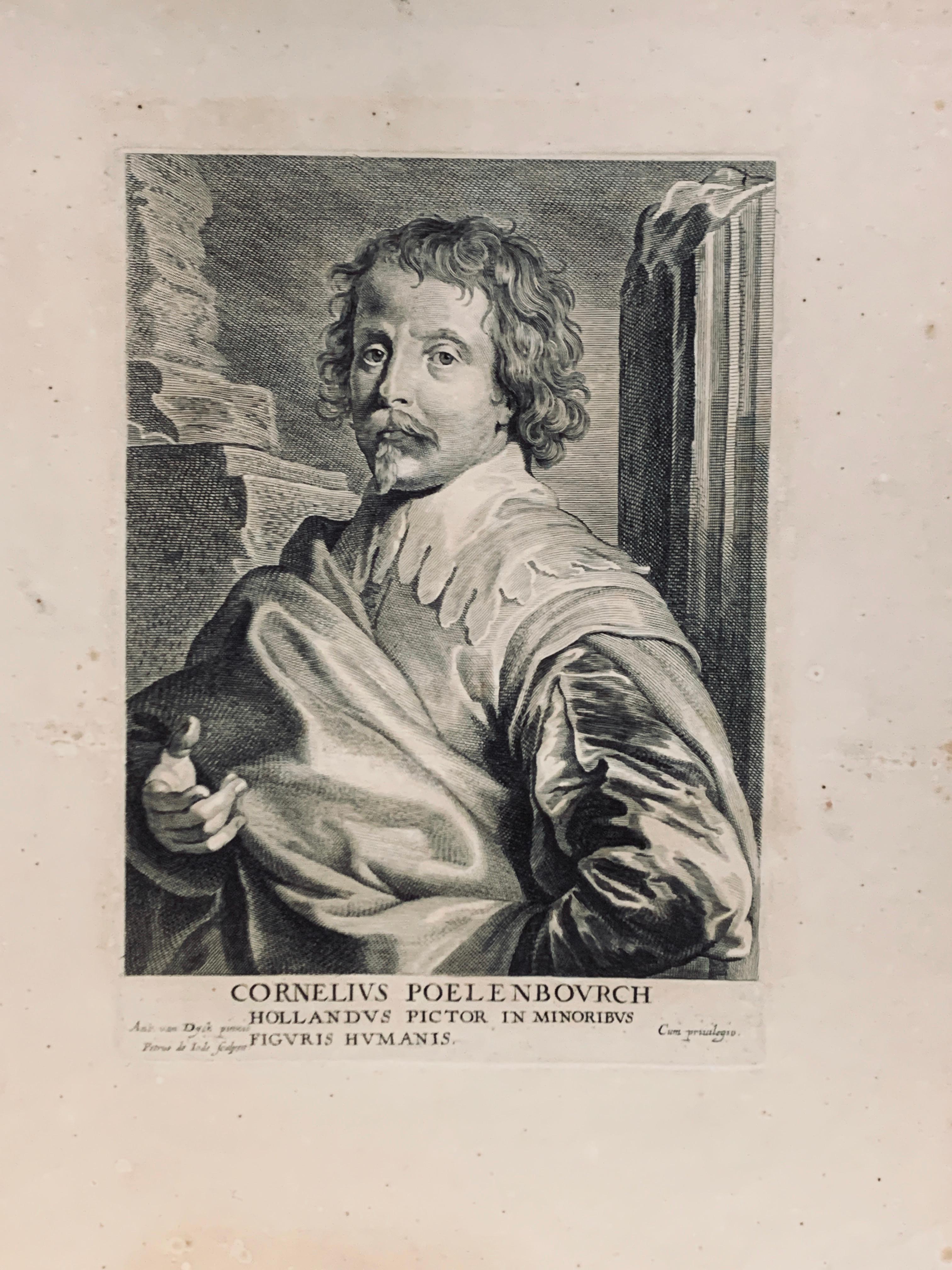 Según Anthony Van Dyke, par de grabados de Barbe y Poellenburgh, s. XVII - Print Antiguos maestros de  Pieter de Jode 