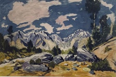 Frank S. Herrmann Mountainous Landscape with Active Sky