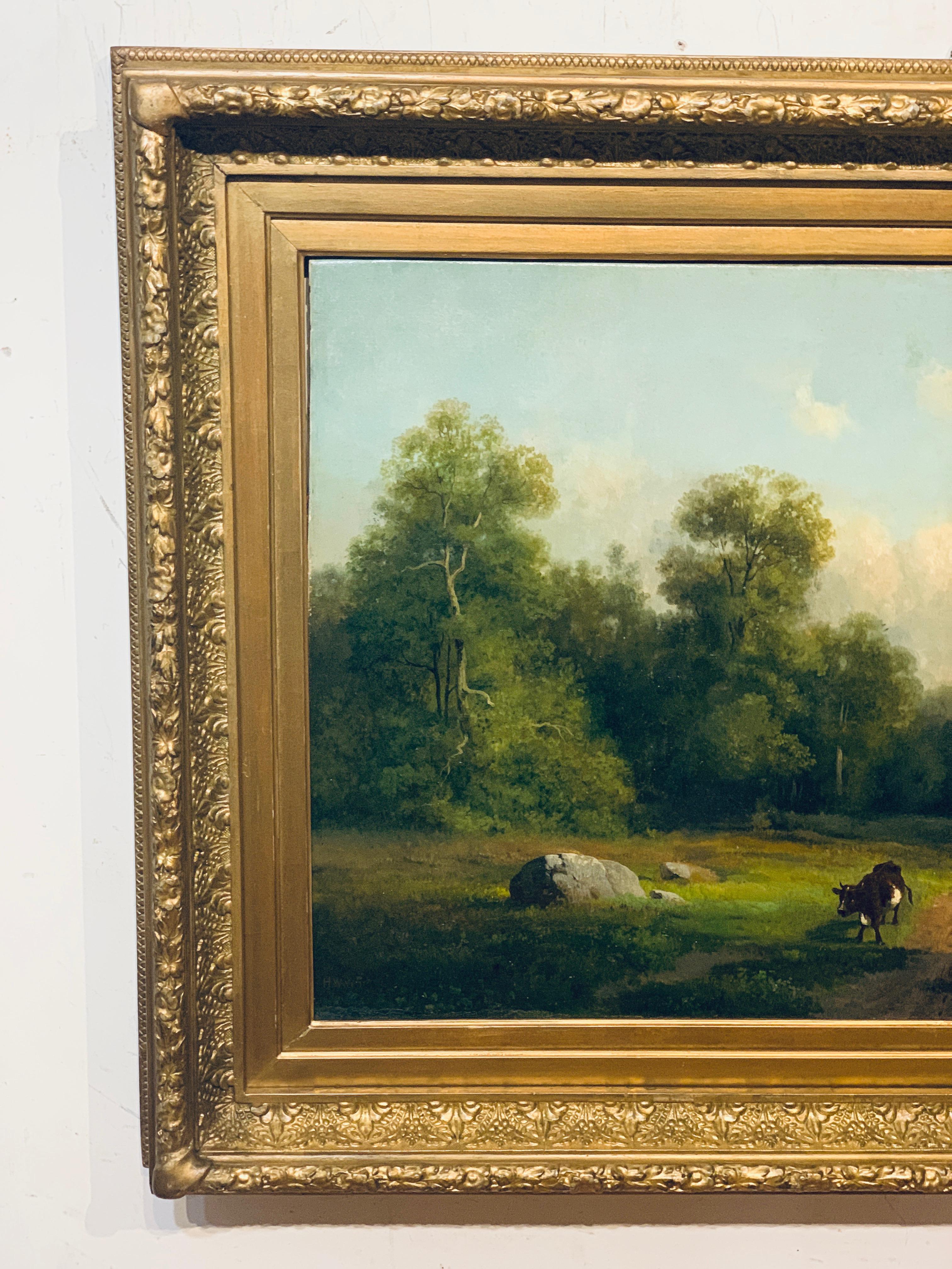 Spring Landscape with Cows, American Henry W. Whiting circa 1880 1