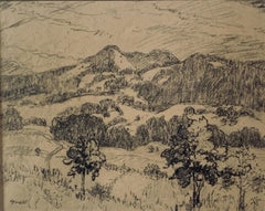 Antique Charcoal Drawing by Albert Lorey Groll, American