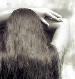 Sarah - Signed limited edition fine art nude print, Sexy back woman, Long hair