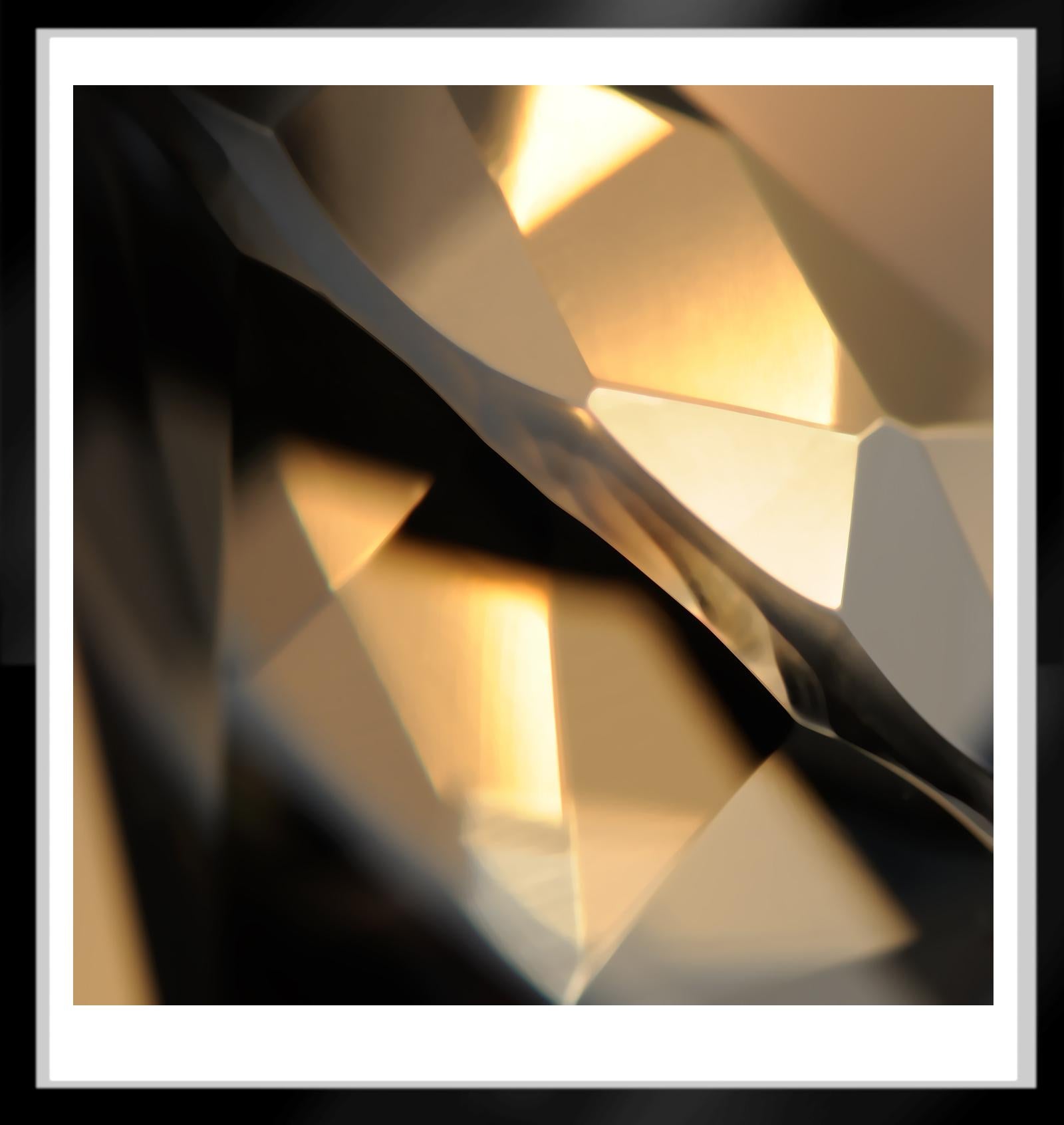 Bling 13 - Signed limited edition pigment print, Color Photo, Gold square format - Brown Color Photograph by Michael Banks