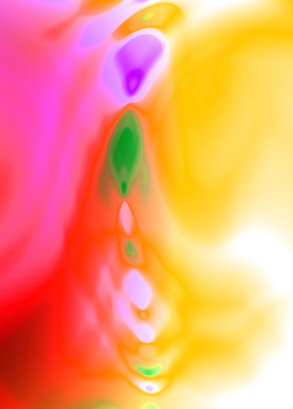 Bright star 9 -Signed limited edition abstract pigment print, Color square photo - Photograph by Michael Banks