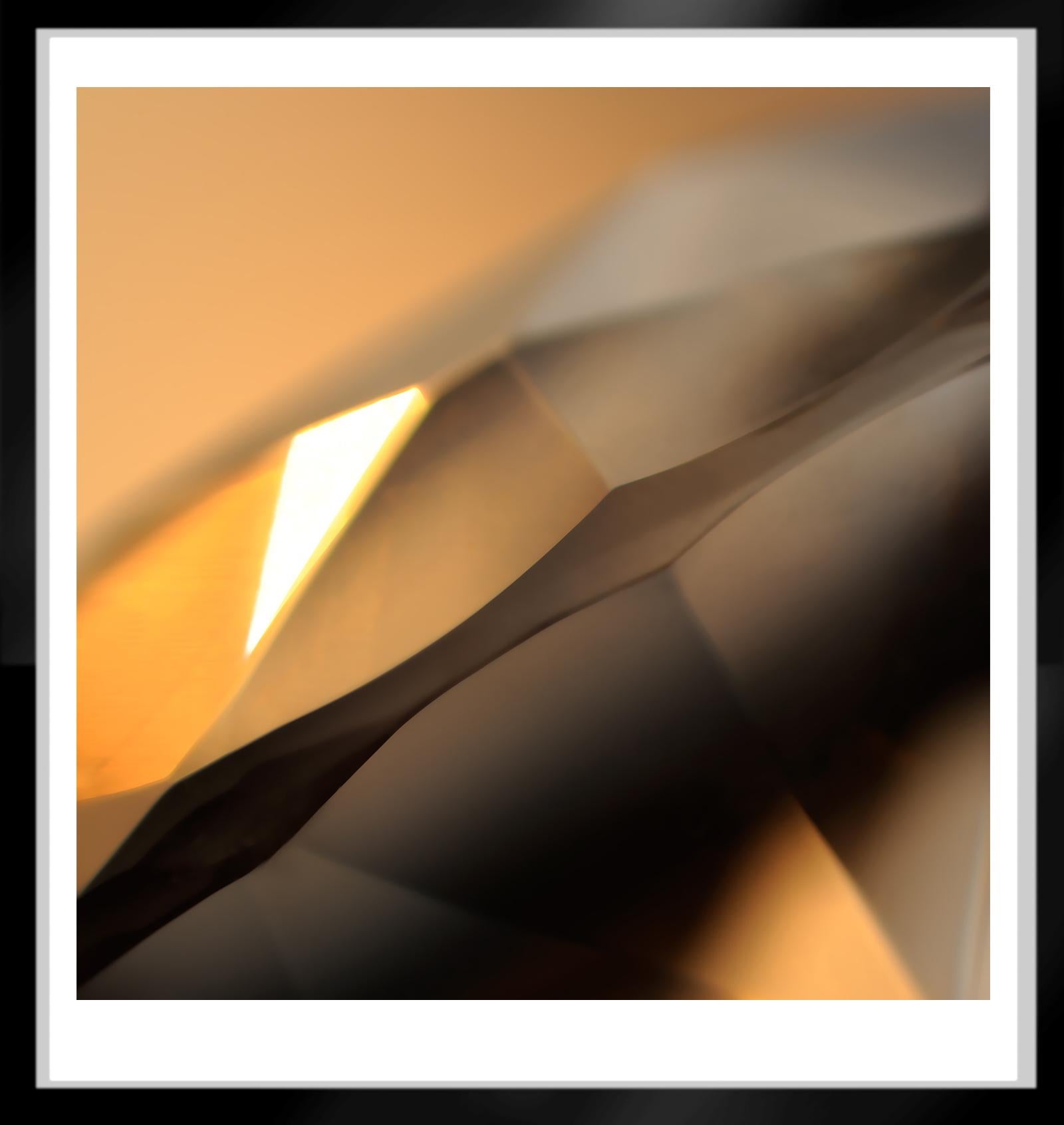 Bling 15 - FRee delivery- Yellow print, Color abstract, Square brown photo - Brown Color Photograph by Michael Banks