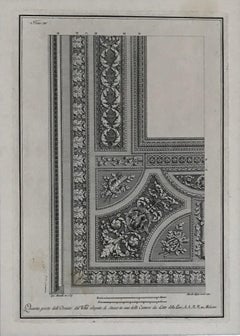 Design dei soffitti. Una serie di tre incisioni architettoniche.