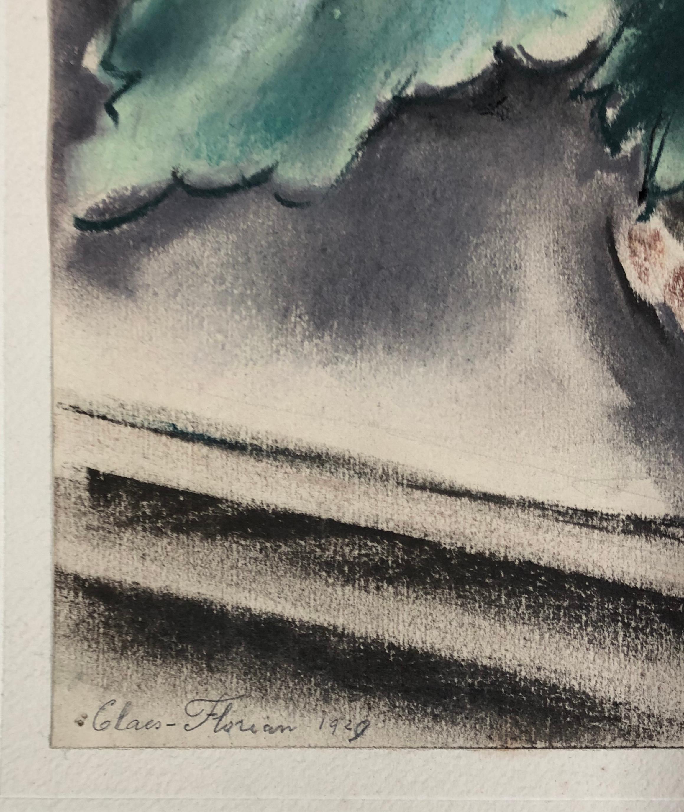 ES-THOBOIS ALBERT. Lebendiges Kunstleben. Pastellfarbener Pastell. Signiert und datiert 1929. (Kubismus), Art, von Albert Claes-Thobois