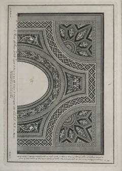Ceiling designs. A set of three architectural engravings.