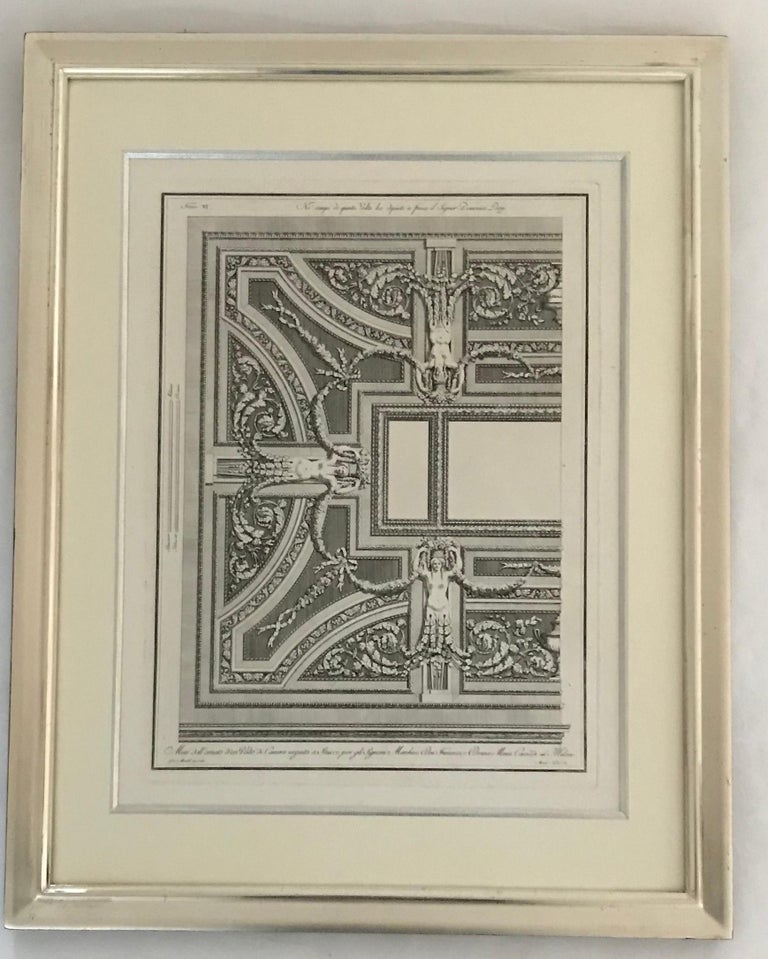 Ceiling designs. A set of three architectural engravings. For Sale 2