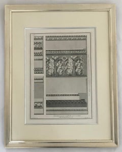 Architectural designs. A set of nine architectural engravings.