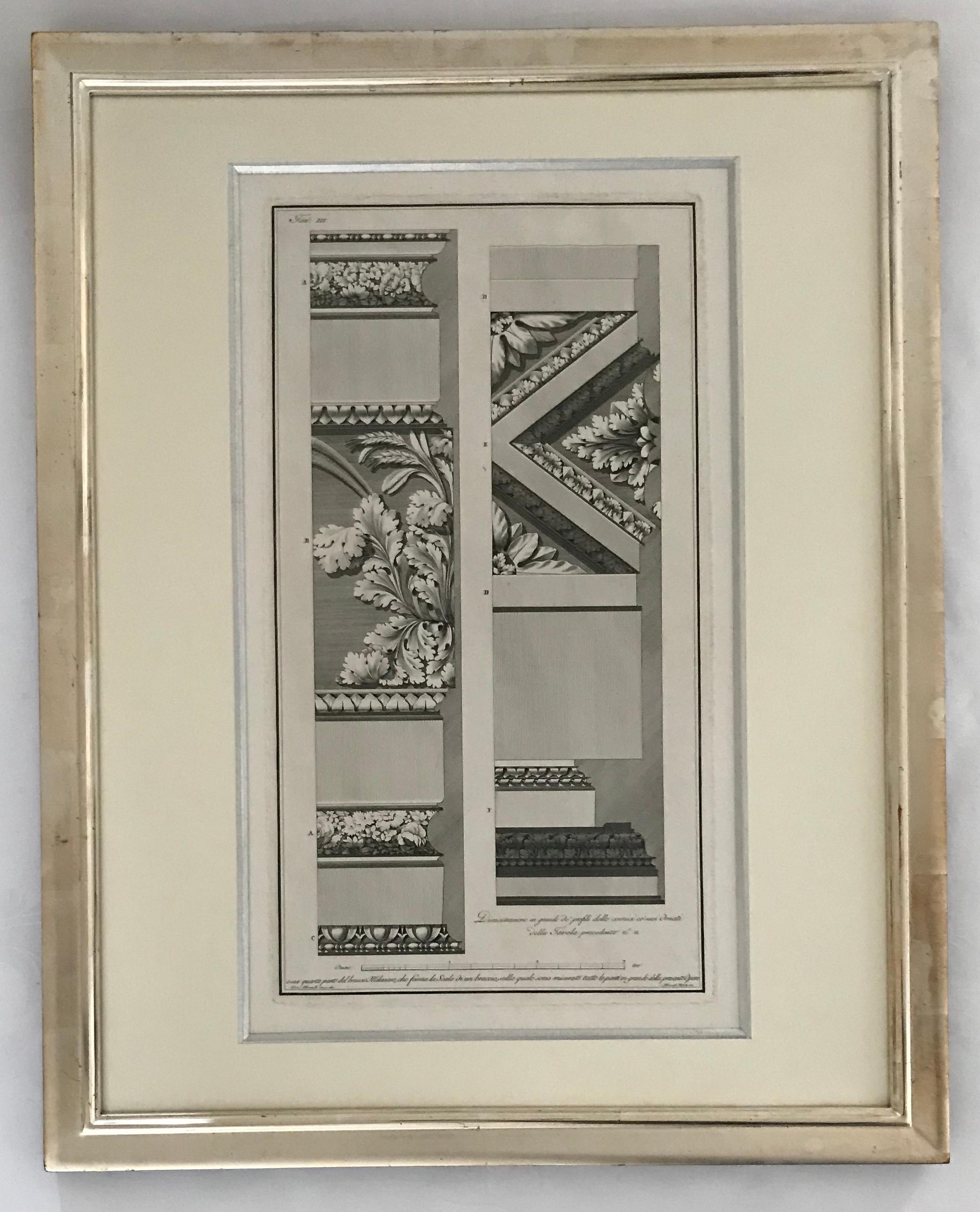 Architectural designs. A set of nine architectural engravings. For Sale 1