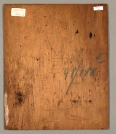 Portrait of the grand daughter of the artist. Oil on panel. Signed.