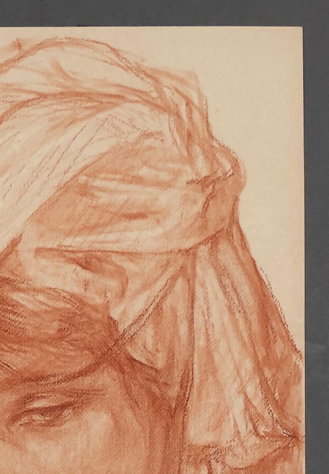 Study of an Algerian woman. Red pastel. Signed. 
This work will be recorded in the catalogue raisonné of the work of the artist currently in preparation.

Jules Van Biesbroeck was the son of Jules Evariste van Biesbroeck, a painter of Ghent, but was
