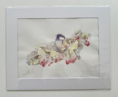 Chickadee, Bird, Watercolor Handmade Painting, One of a Kind