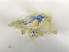 Great Tit, oiseau, peinture à l'aquarelle faite à la main, unique en son genre