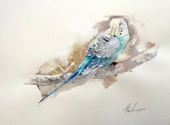Parrot, Watercolor Handmade Painting, One of a Kind