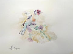 Goldfinch, Vogel, Aquarell, handgefertigtes Gemälde, Unikat
