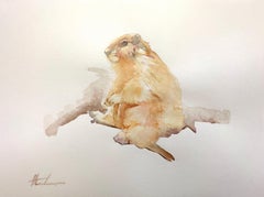 Beaver, Watercolor Handmade Painting, One of a Kind